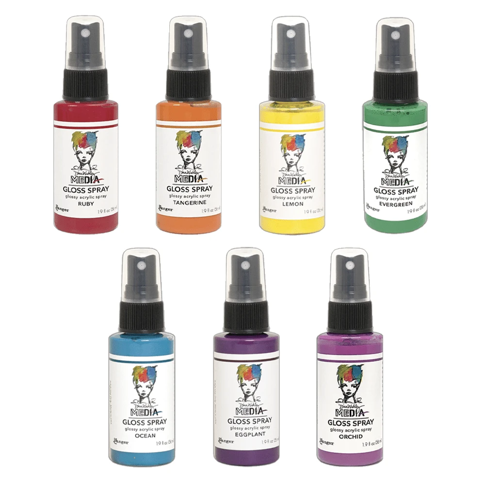 Dina Wakley Media Gloss Spray Primary Set 3 Dina Wakley Media Gloss Spray Primary Set