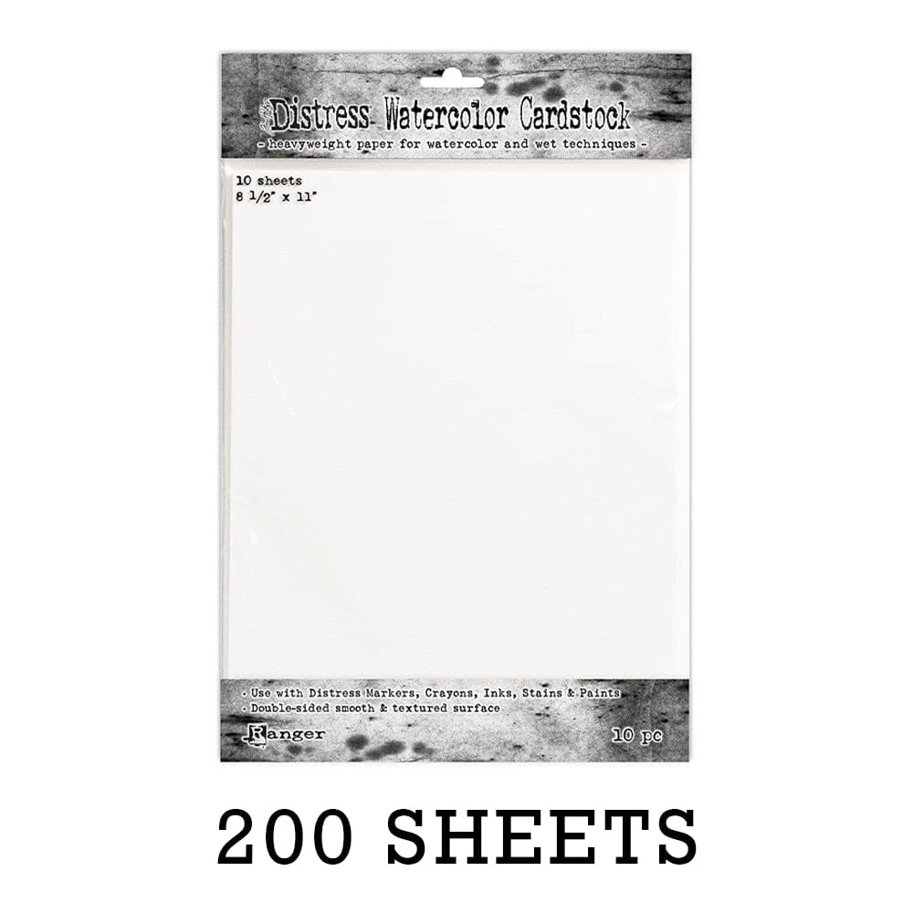 Tim Holtz Distress® Watercolor Cardstock 8.5" X 11", 200pk 3 Tim Holtz Distress® Watercolor Cardstock 8.5" X 11", 200pk