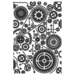 Tim Holtz Sizzix Gears Embossing Folder -RANGER ART SUPPLIES 666866 Vault Gears RGB 02