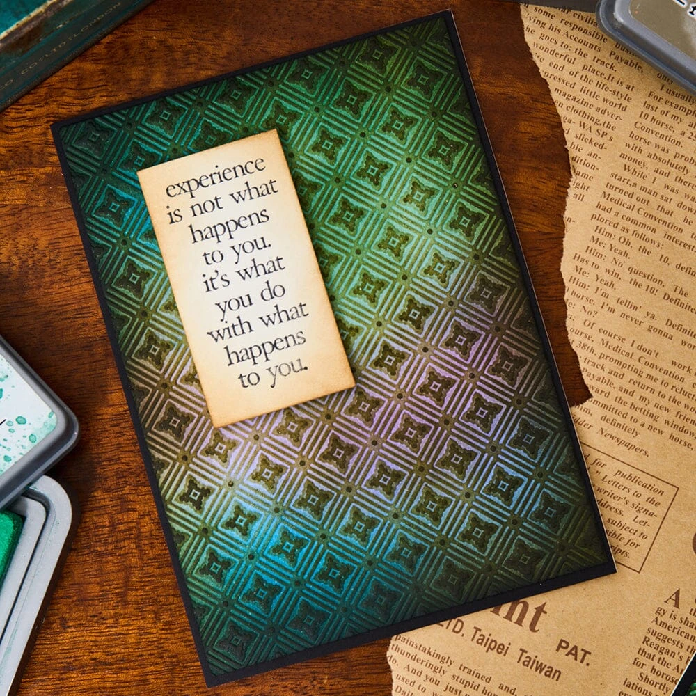 Tim Holtz Sizzix Diamonds Embossing Folder 4 Tim Holtz Sizzix Diamonds Embossing Folder - Image 2