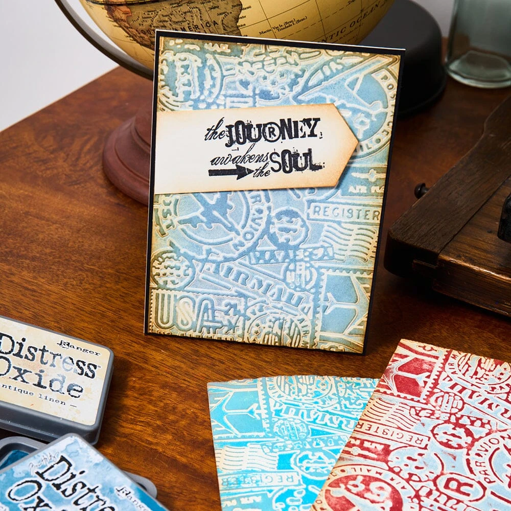 Tim Holtz Sizzix Airmail Embossing Folder 4 Tim Holtz Sizzix Airmail Embossing Folder - Image 2