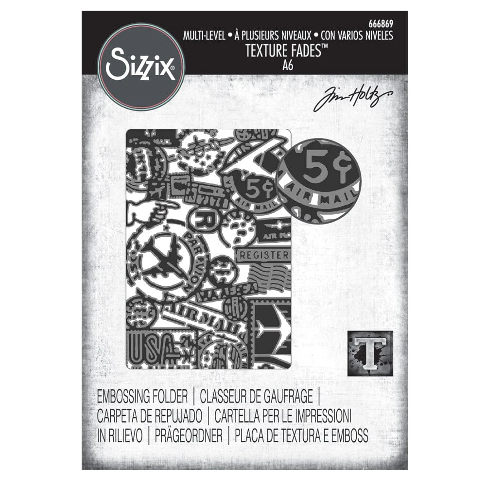 Tim Holtz Sizzix Airmail Embossing Folder 3 Tim Holtz Sizzix Airmail Embossing Folder