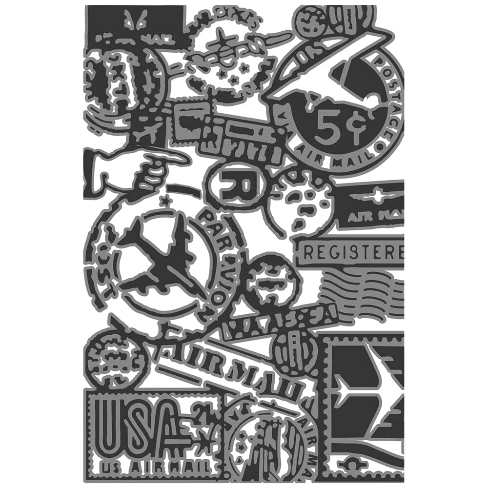 Tim Holtz Sizzix Airmail Embossing Folder 5 Tim Holtz Sizzix Airmail Embossing Folder - Image 3