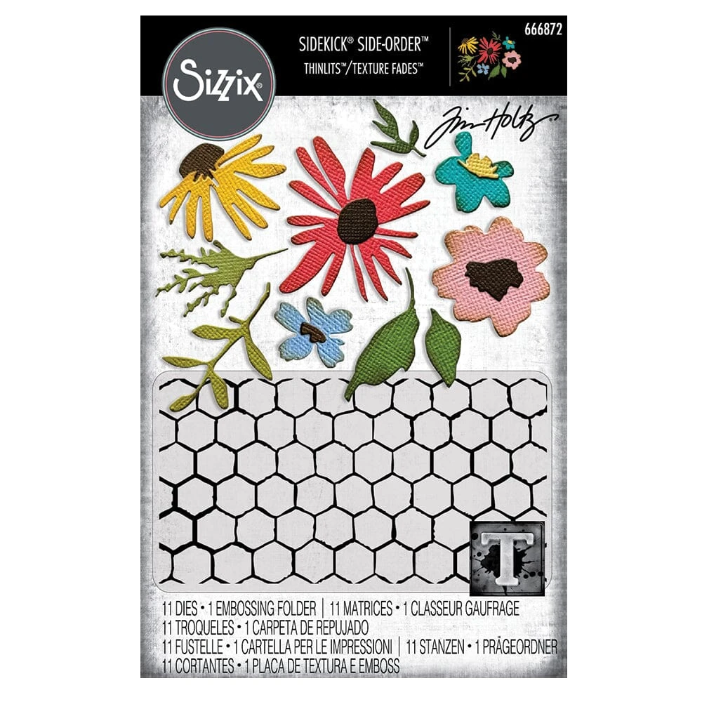 Tim Holtz Sizzix Thinlits Floristry 2D Embossing Folder 11pk 3 Tim Holtz Sizzix Thinlits Floristry 2D Embossing Folder 11pk