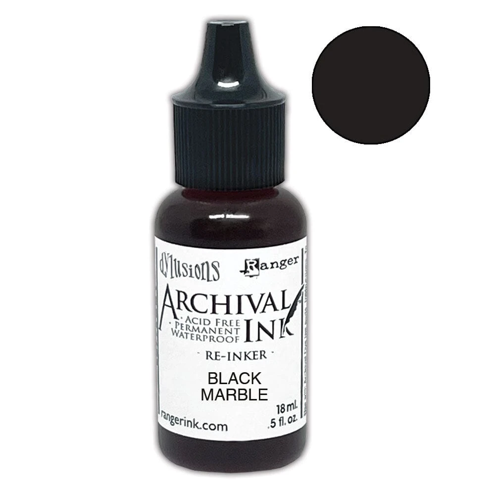 Dylusions Archival Re-Inker Black Marble 0.5oz 3 Dylusions Archival Re-Inker Black Marble 0.5oz