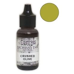 Tim Holtz Distress® Archival Re-Inker Crushed Olive .5 Oz