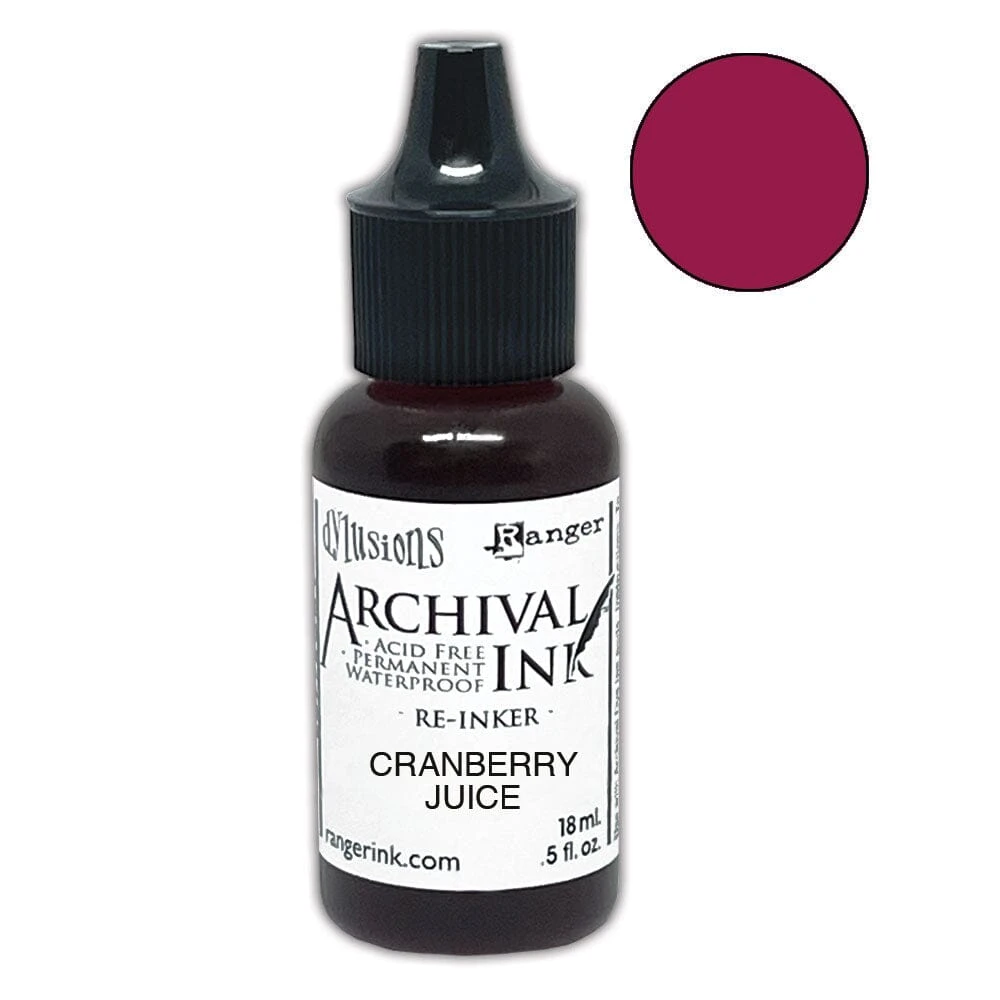 Dylusions Archival Re-Inker Cranberry Juice 0.5oz 3 Dylusions Archival Re-Inker Cranberry Juice 0.5oz