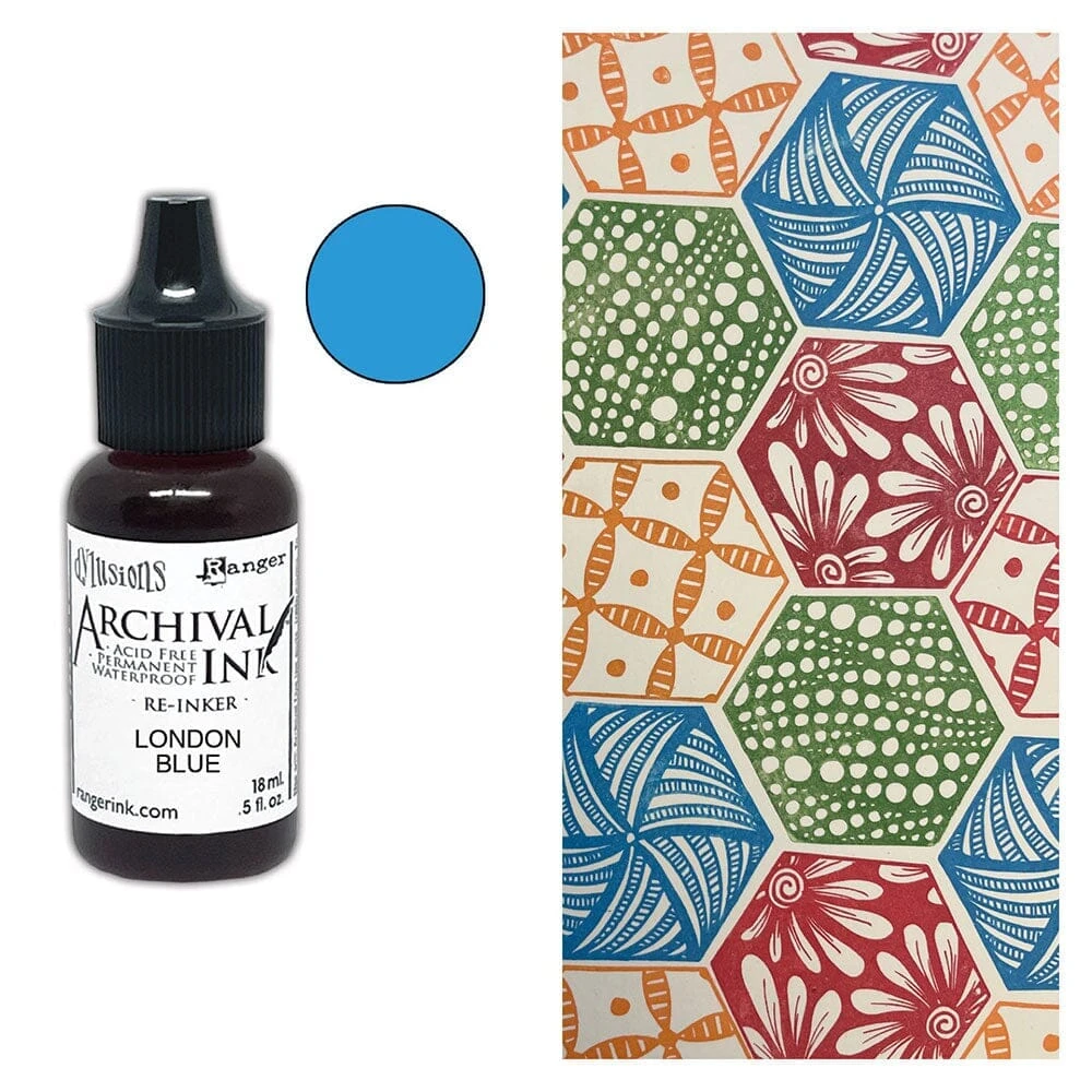 Dylusions Archival Re-Inker London Blue 0.5oz 4 Dylusions Archival Re-Inker London Blue 0.5oz - Image 2