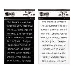 Dylusions Bigger Back Chat - Black & White 4 Bundle