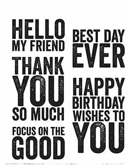 Tim Holtz Stampers Anonymous Cling Mount Stamp Bold Sayings 3 Tim Holtz Stampers Anonymous Cling Mount Stamp Bold Sayings