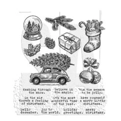 Tim Holtz Stampers Anonymous Cling Mount Stamp Home For Christmas