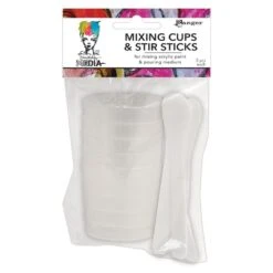 Dina Wakley Media Mixing Cups & Stir Sticks, 5 Each