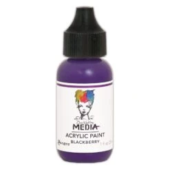 Dina Wakley Media Acrylic Paint Blackberry, 1oz