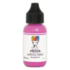Dina Wakley Media Acrylic Paint Magenta, 1oz
