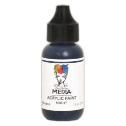 Dina Wakley Media Acrylic Paint Night, 1oz