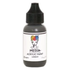 Dina Wakley Media Acrylic Paint Umber, 1oz