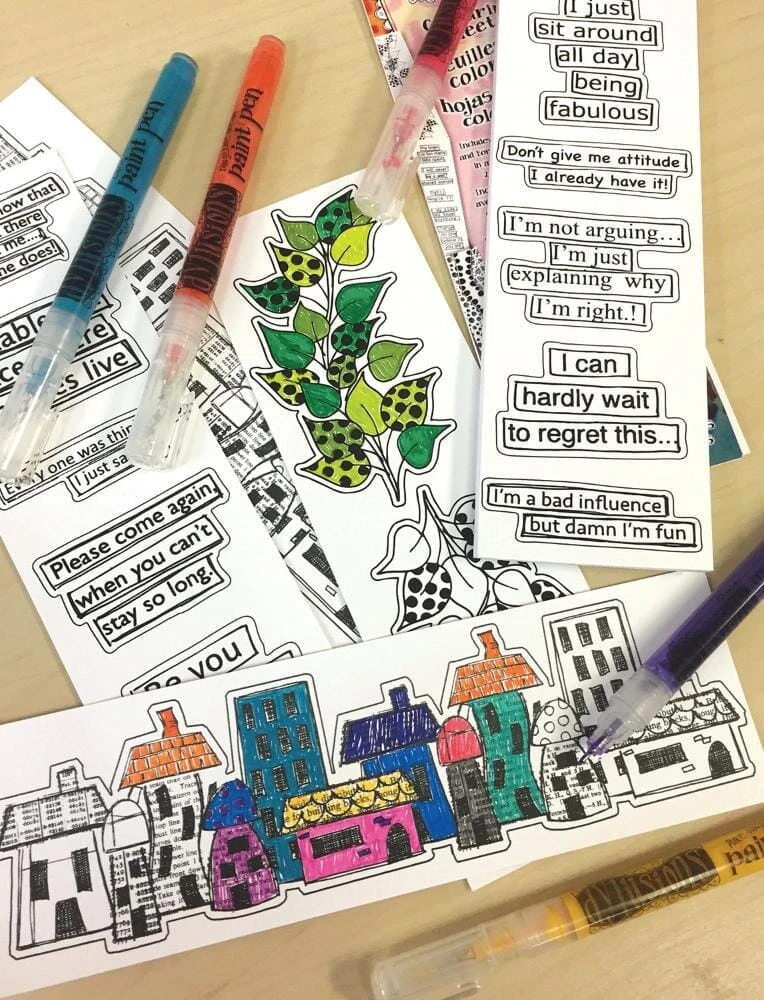 Dylusions Colouring Sheets Borders & Quotes 4 Dylusions Colouring Sheets Borders & Quotes - Image 2