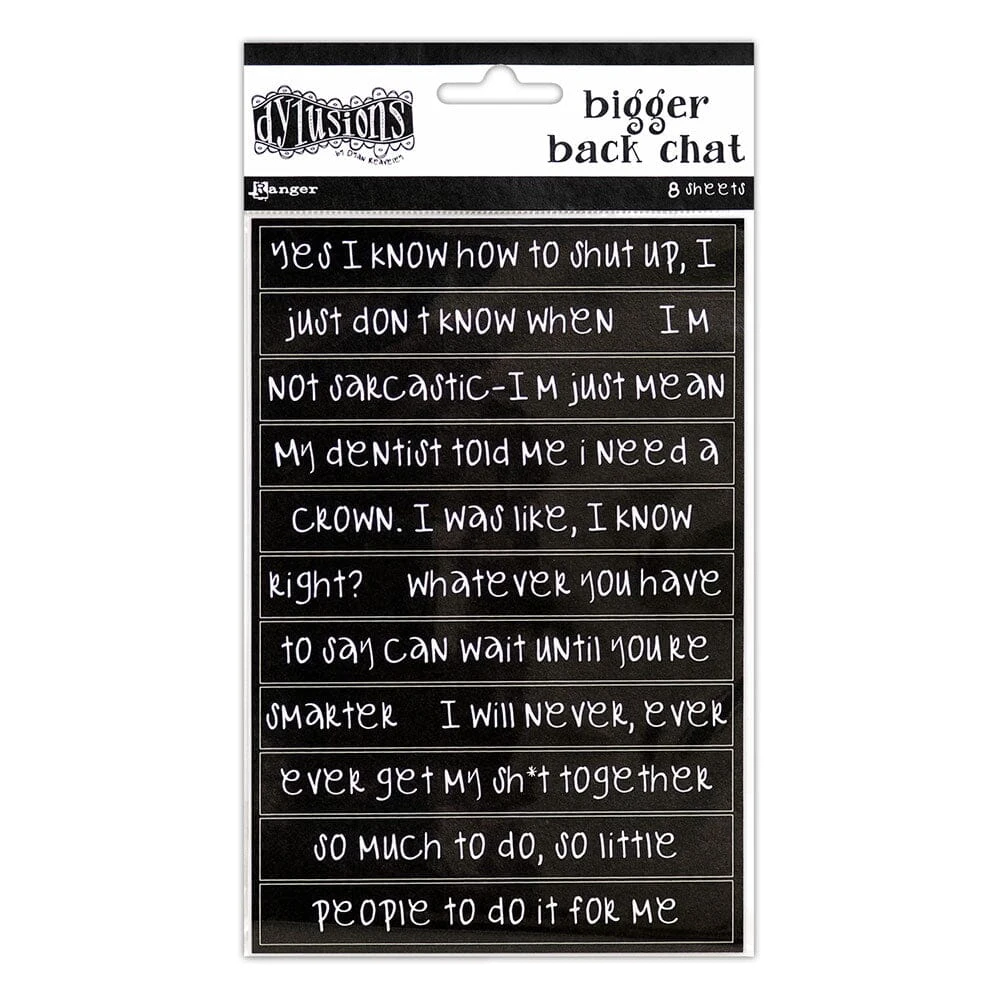 Dylusions Bigger Back Chat - Black 3 Dylusions Bigger Back Chat - Black