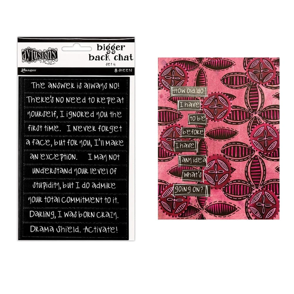 Dylusions Bigger Back Chat - Black 4 4 Dylusions Bigger Back Chat - Black 4 - Image 2