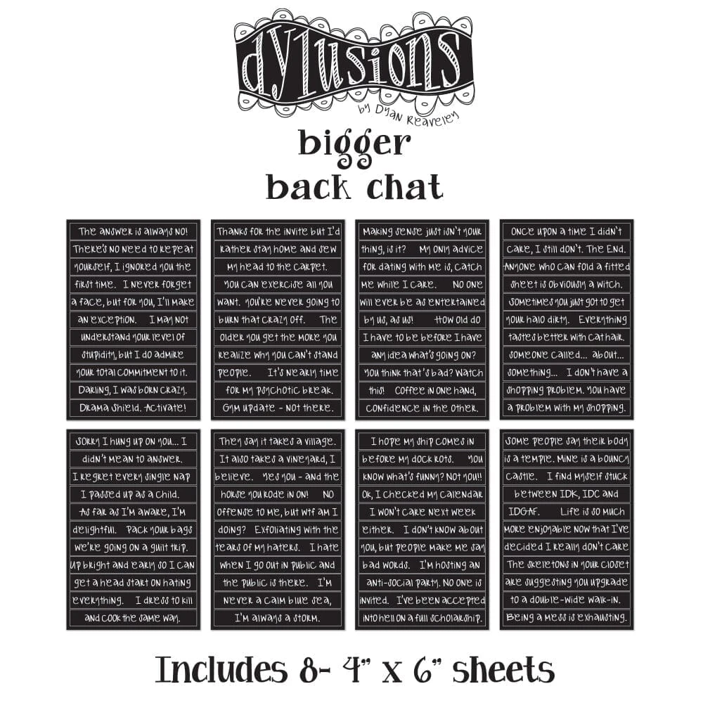 Dylusions Bigger Back Chat - Black 4 5 Dylusions Bigger Back Chat - Black 4 - Image 3