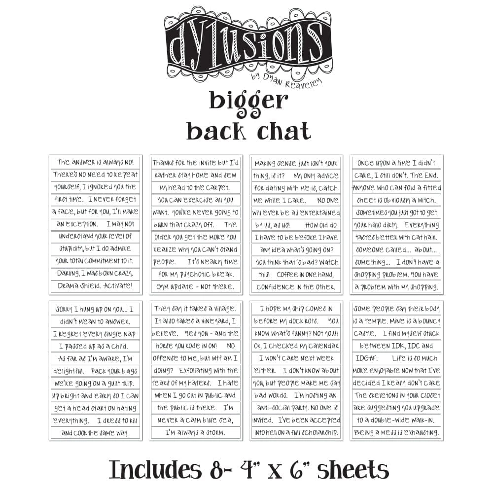 Dylusions Bigger Back Chat - White 4 5 Dylusions Bigger Back Chat - White 4 - Image 3