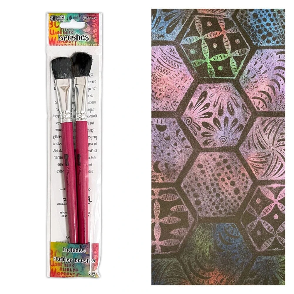 Dylusions Dyamond Fluffier Brush 2pk 4 Dylusions Dyamond Fluffier Brush 2pk - Image 2