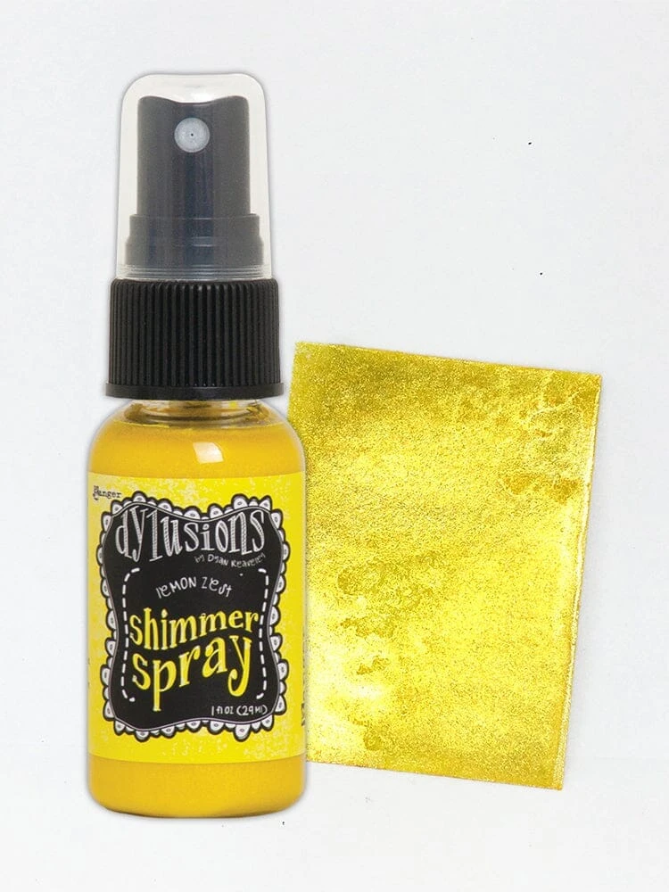 Dylusions Shimmer Spray Lemon Zest 4 Dylusions Shimmer Spray Lemon Zest - Image 2