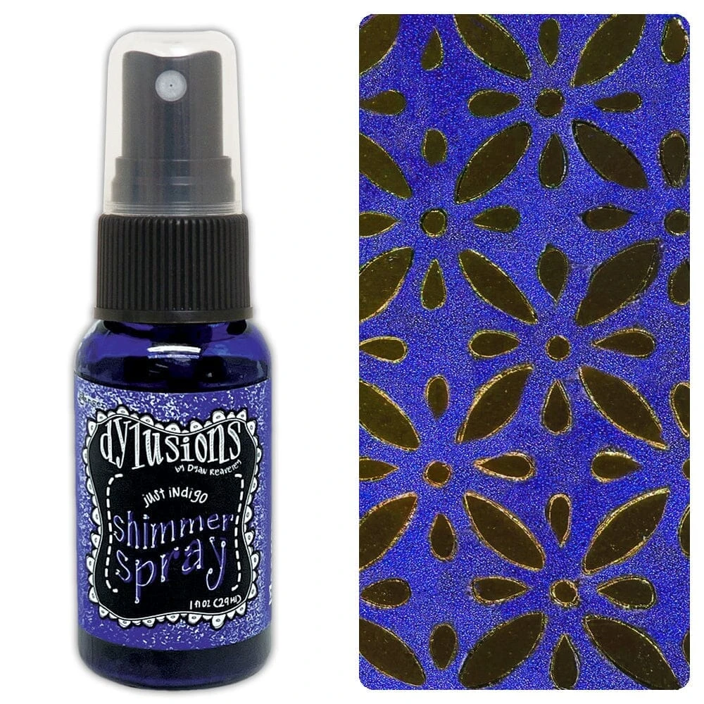 Dylusions Shimmer Spray Just Indigo, 1oz 4 Dylusions Shimmer Spray Just Indigo, 1oz - Image 2