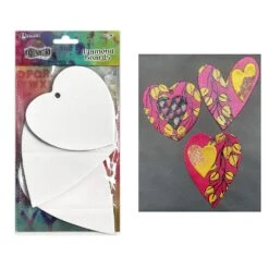 Dylusions Dyamond Boards - Assorted Large Hearts -RANGER ART SUPPLIES DYM86734 Dyamondboards Hearts Lg 02