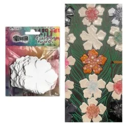 Dylusions Dyamond Boards - Flowers -RANGER ART SUPPLIES DYM86819 DyamondBoards Flowers 02