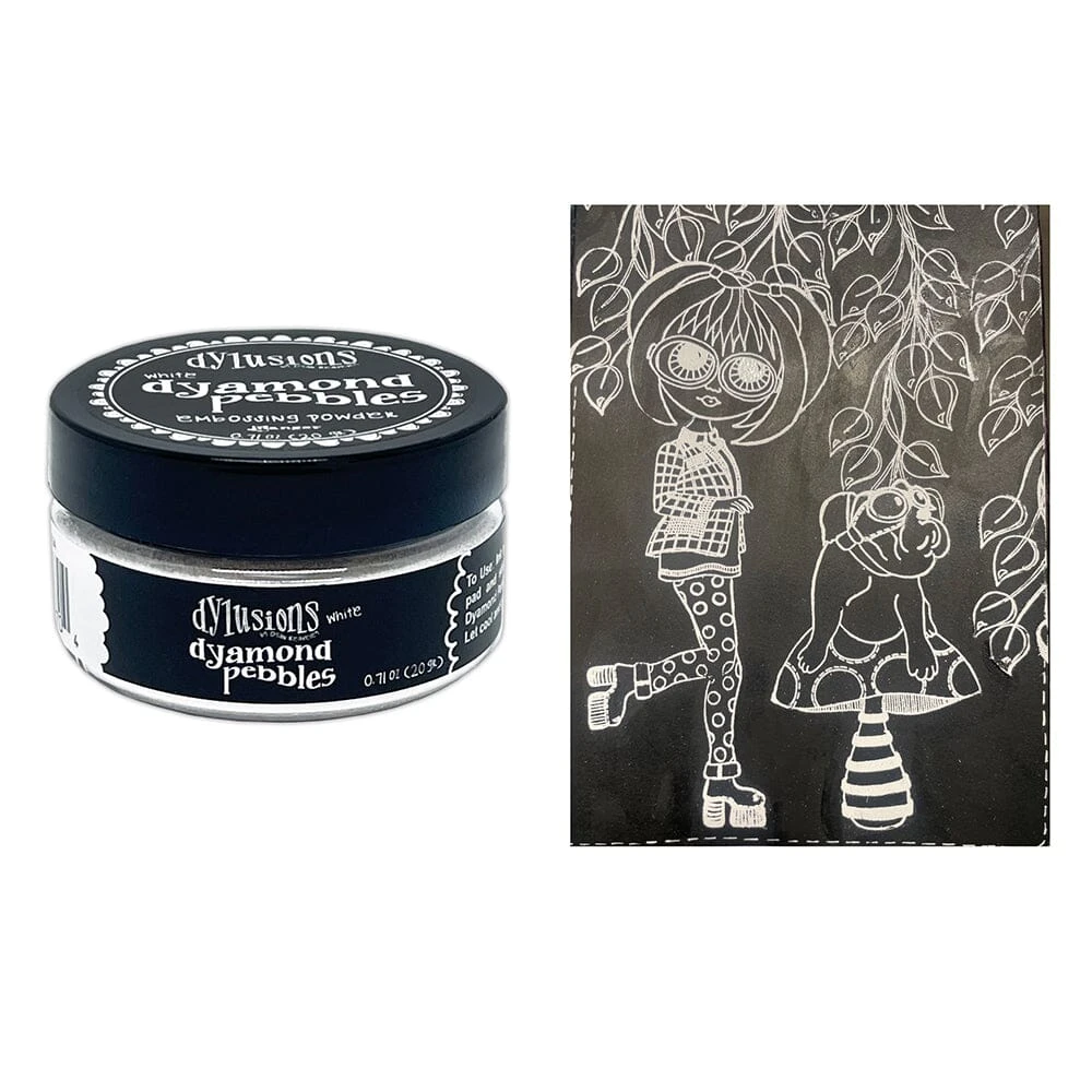 Dylusions Dyamond Pebbles - White 4 Dylusions Dyamond Pebbles - White - Image 2