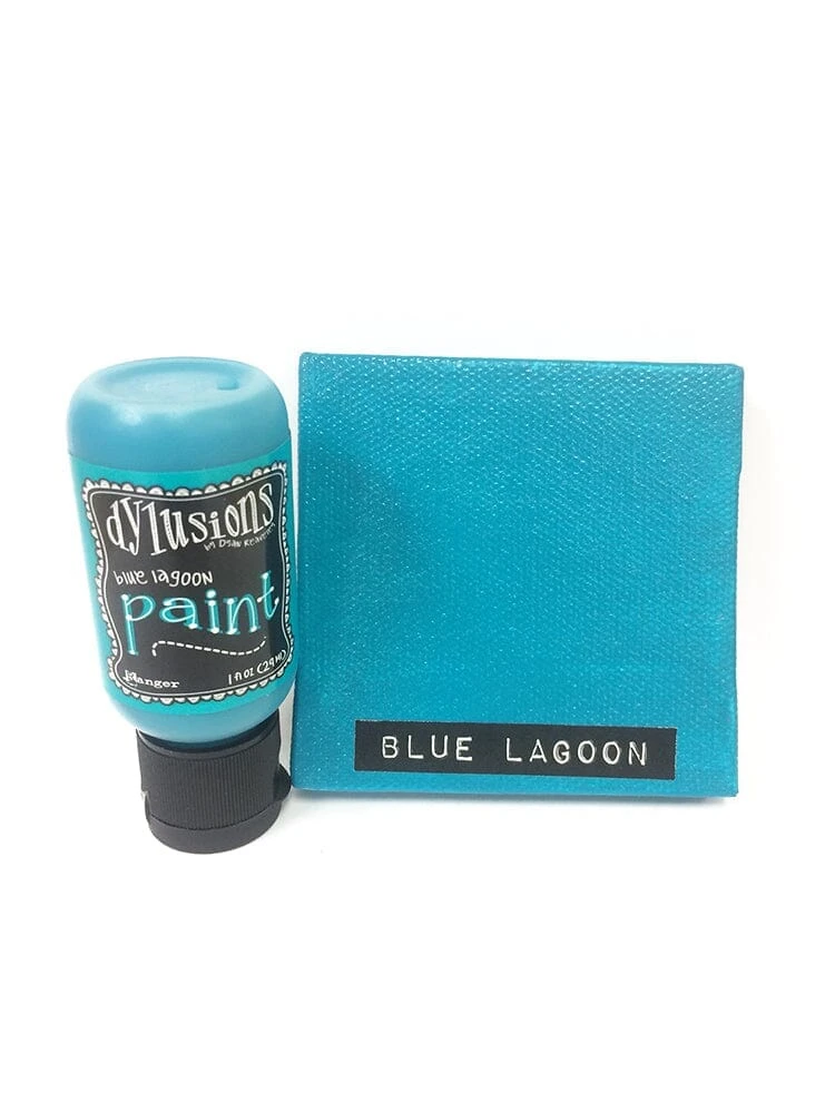 Dylusions Flip Cap Paint Blue Lagoon, 1oz 4 Dylusions Flip Cap Paint Blue Lagoon, 1oz - Image 2
