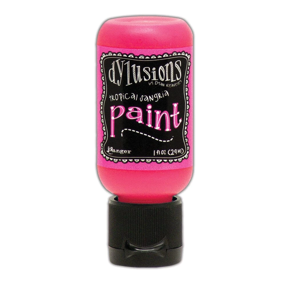 Dylusions Flip Cap Paint Tropical Sangria, 1oz 3 Dylusions Flip Cap Paint Tropical Sangria, 1oz