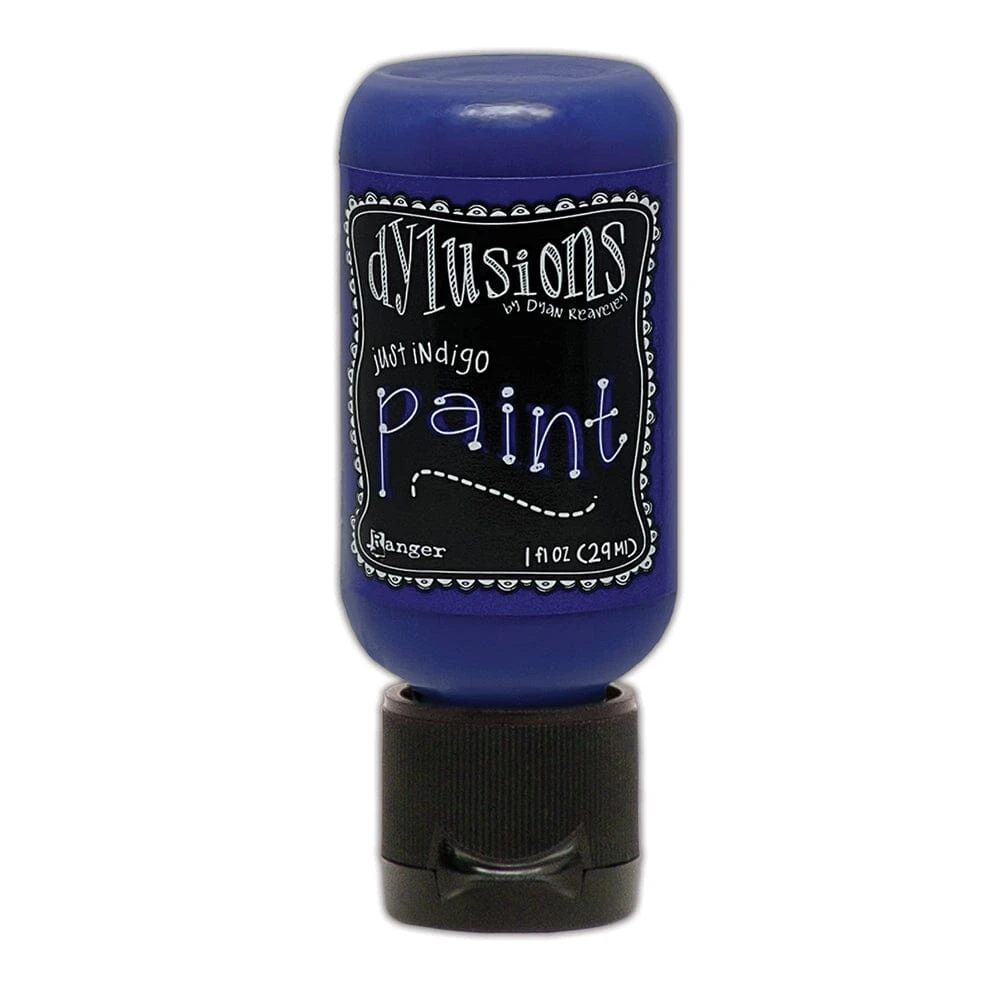 Dylusions Flip Cap Paint Just Indigo, 1oz 3 Dylusions Flip Cap Paint Just Indigo, 1oz