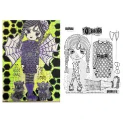 Dylusions Stampers Anonymous Cling Mount Stamp It's Not Tuesday 5 Dylusions Stampers Anonymous Cling Mount Stamp It's Not Tuesday -RANGER ART SUPPLIES DYR10021 ItsNotTuesday wm 02