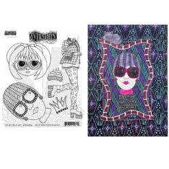 Dylusions Stampers Anonymous Cling Mount Stamp Hop Skip And A Jump -RANGER ART SUPPLIES DYR10026 HopSkipAndAJump 02