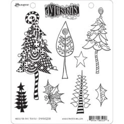 Dylusions Cling Mount Stamps Wood For The Trees
