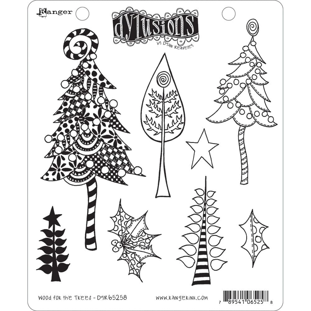 Dylusions Cling Mount Stamps Wood For The Trees 3 Dylusions Cling Mount Stamps Wood For The Trees