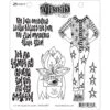 Dylusions Cling Mount Stamps Let Me Adjust My Crown -RANGER ART SUPPLIES DYR66989 LetMeAdjustMyCrown