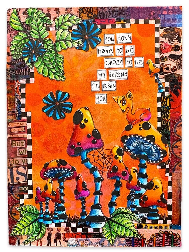 Dylusions Cling Mount Stamps There's Not Mushroom In Here! 4 Dylusions Cling Mount Stamps There's Not Mushroom In Here! - Image 2