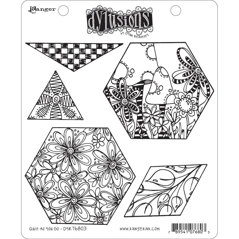 Dylusions Cling Mount Stamps Quilt As You Go 3 Dylusions Cling Mount Stamps Quilt As You Go