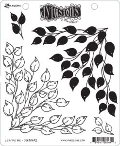 Dylusions Cling Mount Stamps Leaf Me Be