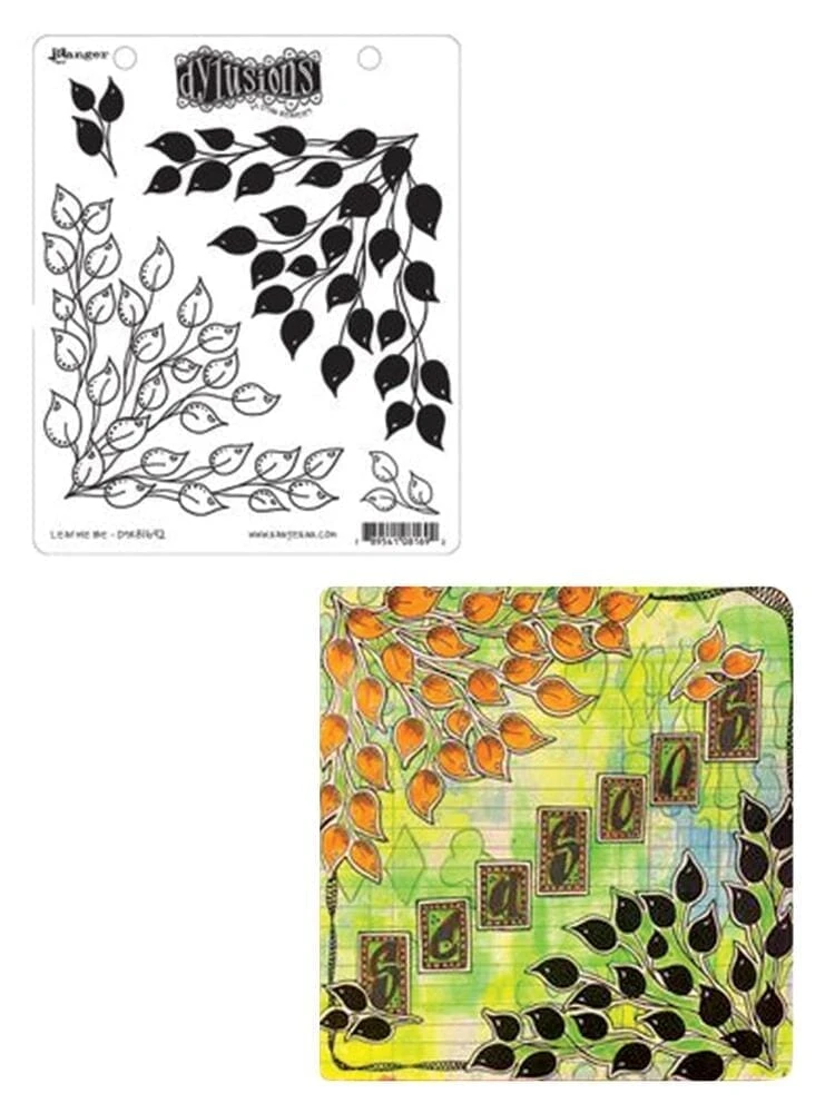 Dylusions Cling Mount Stamps Leaf Me Be 4 Dylusions Cling Mount Stamps Leaf Me Be - Image 2