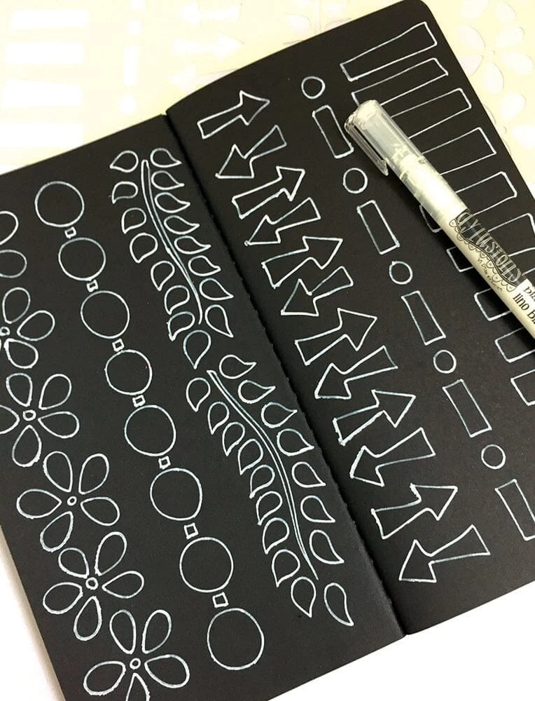 Dylusions Dyalog Stencil - Border It 4 Dylusions Dyalog Stencil - Border It - Image 2