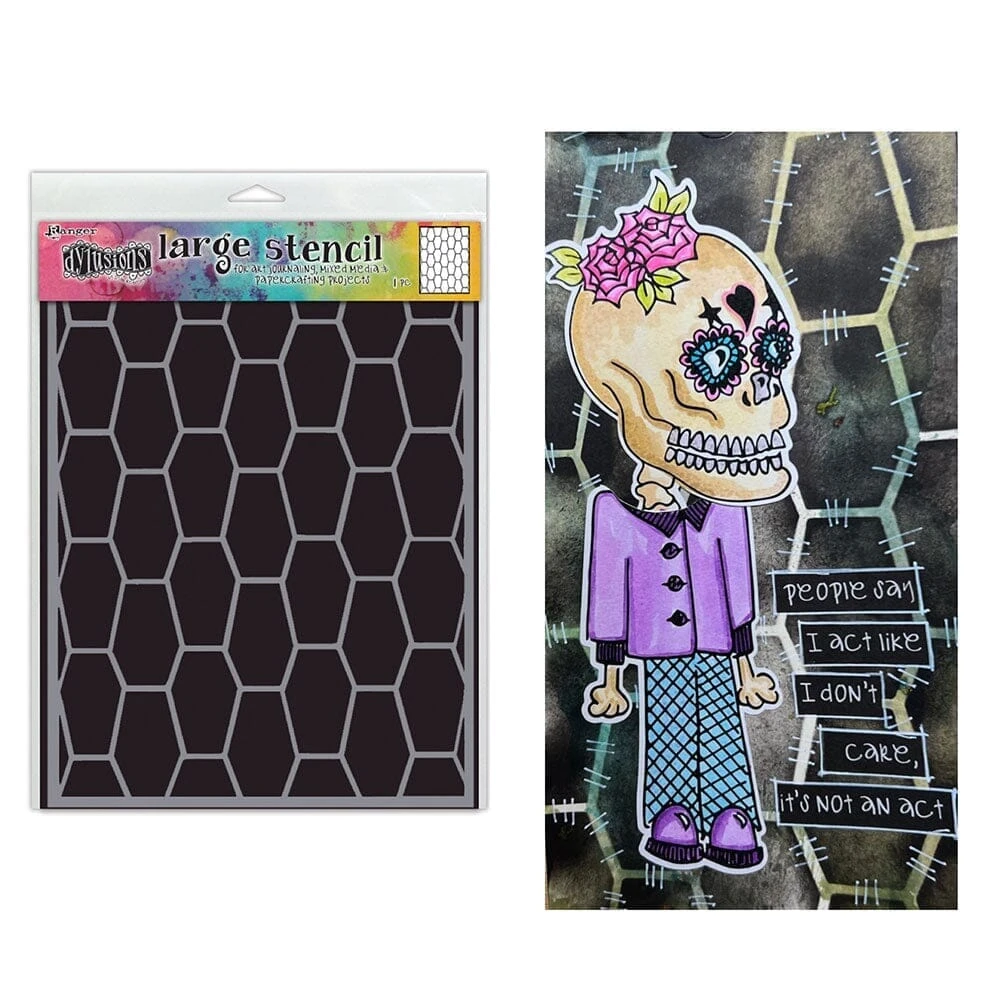 Dylusions Stencil Large Coffins 4 Dylusions Stencil Large Coffins - Image 2