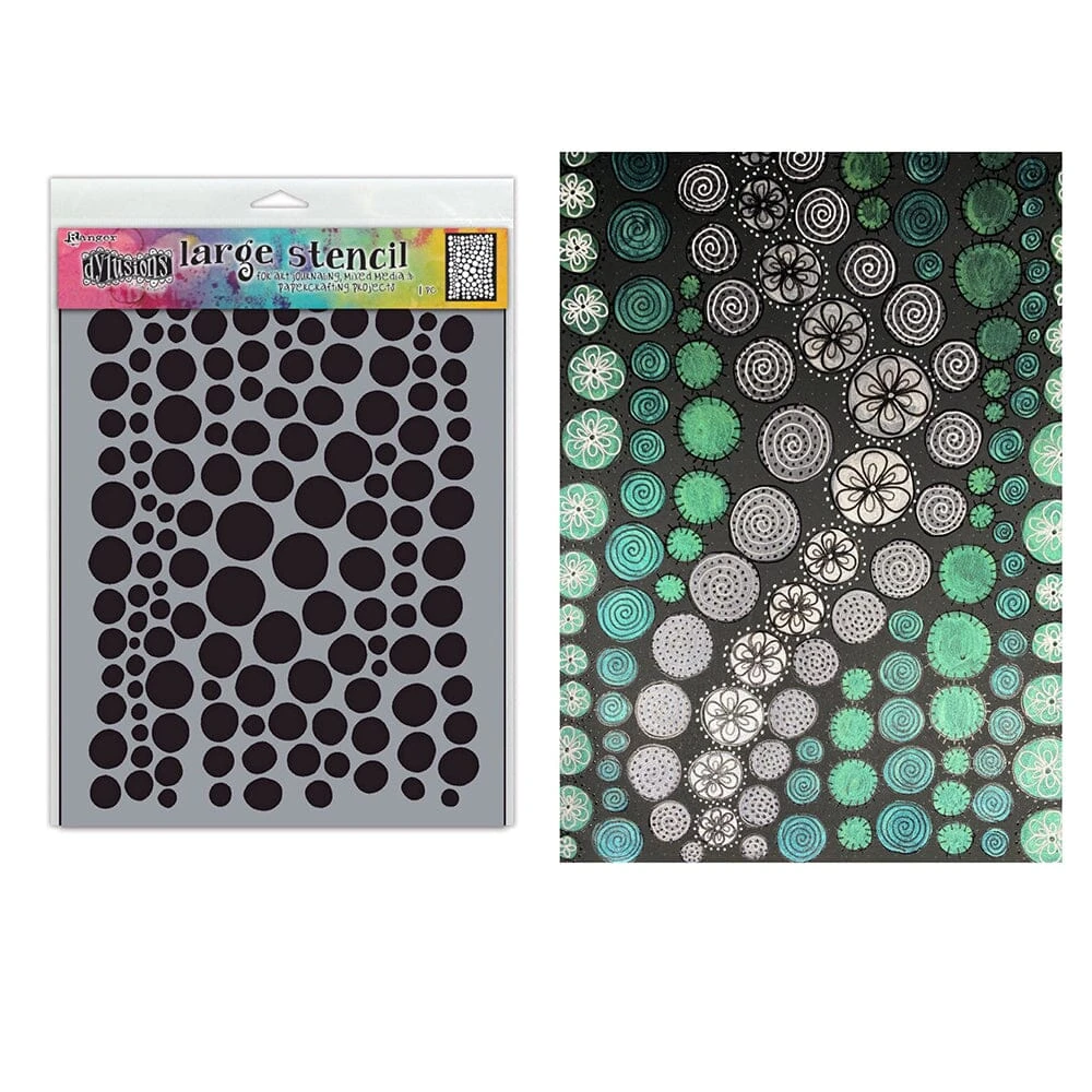 Dylusions Stencil Large Drip Drops 5 Dylusions Stencil Large Drip Drops - Image 3