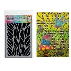 Dylusions Stencil Small Fronds Of Fun -RANGER ART SUPPLIES DYS87625 FrondsOfFun Small 02