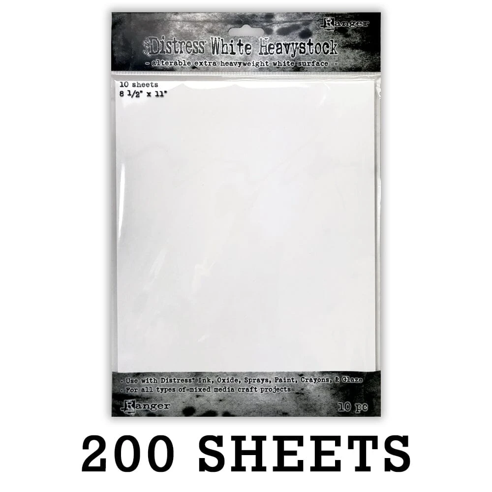 Tim Holtz Distress® White Heavystock 8.5" X 11", 200pk 3 Tim Holtz Distress® White Heavystock 8.5" X 11", 200pk