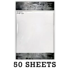 Tim Holtz Distress® White Heavystock 8.5" X 11", 50pk
