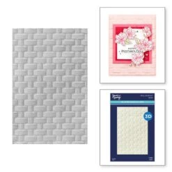 Simon Hurley Create. Spellbinders Woven 3D Embossing Folder -RANGER ART SUPPLIES E3D080 SpringSampler SimonHurley Woven Combo 03